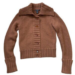 Club Monaco Wool Blend Brown Cardigan - Size Extra Small